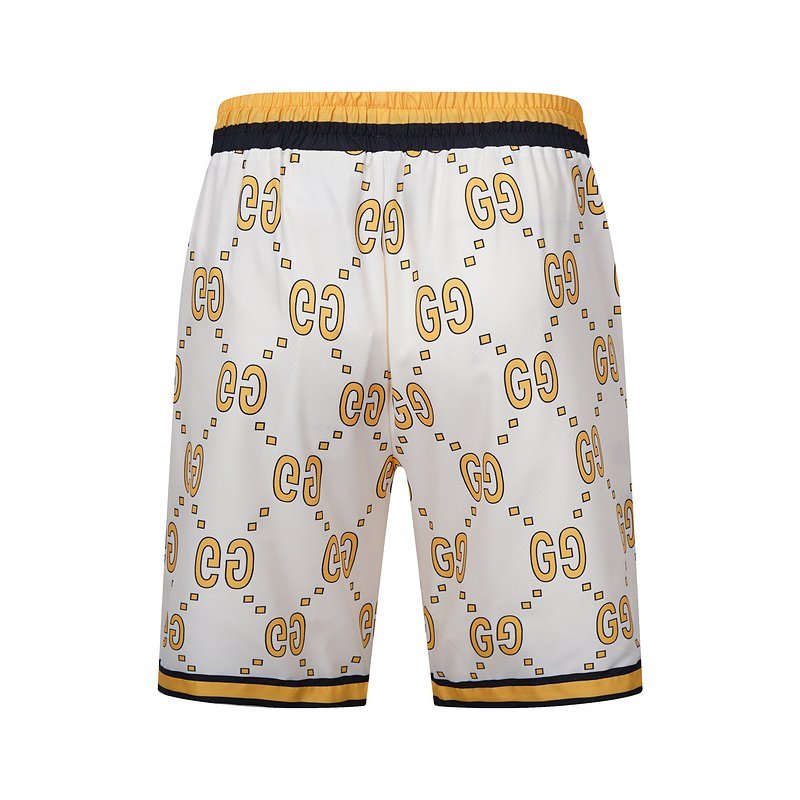 Шорты Gucci Yellow Stripe Edge Decoration "White" фото № 2