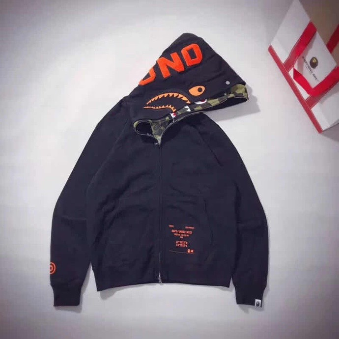 Худи A Bathing Ape No ZIP "Black/Blue" фото № 9