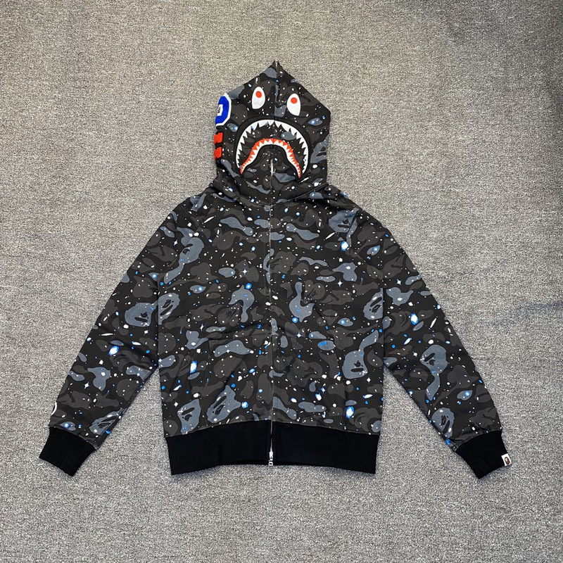 Худи A Bathing Ape Drops Of Radiance ZIP "Black/Gray" фото № 2