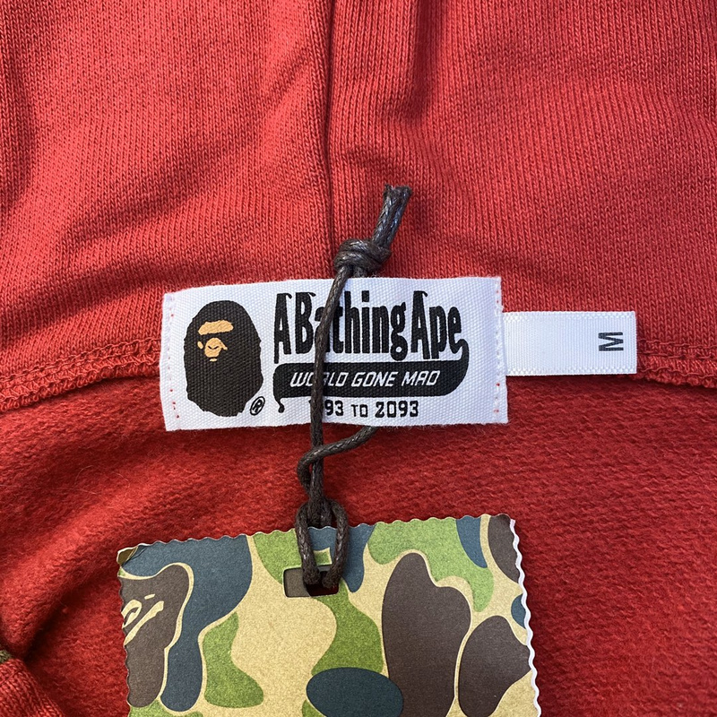 Худи A Bathing Ape Buttoned Head "Red" фото № 3