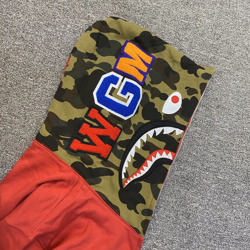 Худи A Bathing Ape Buttoned Head "Red" фото № 4