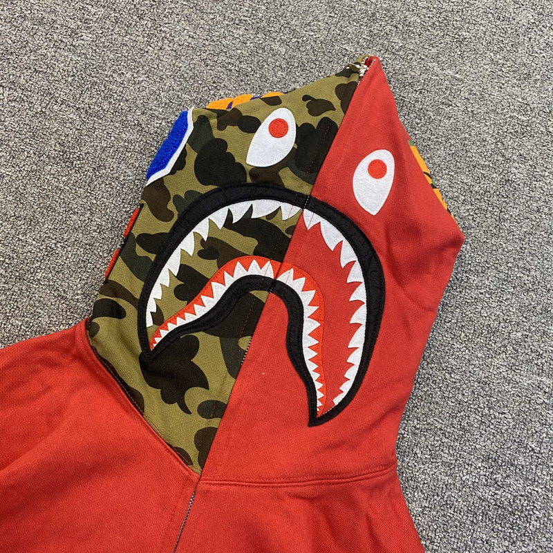 Худи A Bathing Ape Buttoned Head "Red" фото № 6
