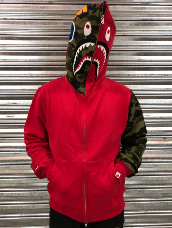 Худи A Bathing Ape Buttoned Head "Red" фото № 7