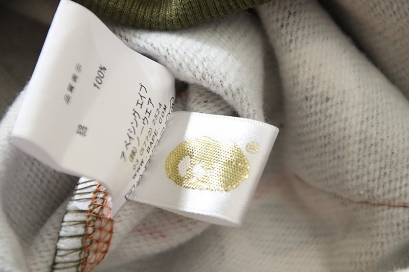 Худи A Bathing Ape Print Teeth ZIP "Brown/Green" фото № 2