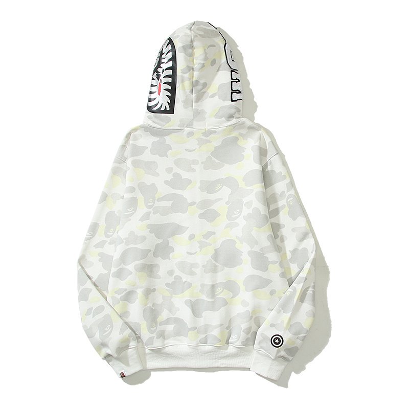 Худи A Bathing Ape Glowing In The Dark ZIP "White/Gray" фото № 2