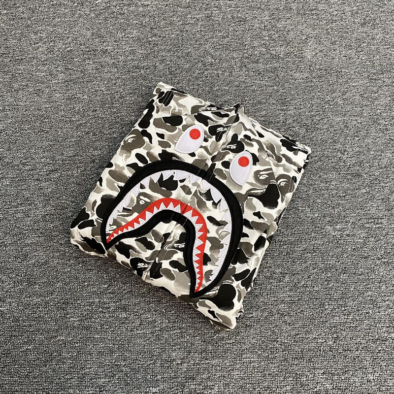 Худи A Bathing Ape Scared Face ZIP "White/Gray" фото № 3