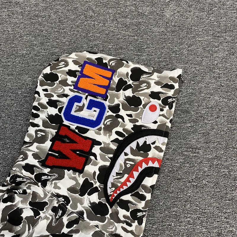 Худи A Bathing Ape Scared Face ZIP "White/Gray" фото № 6