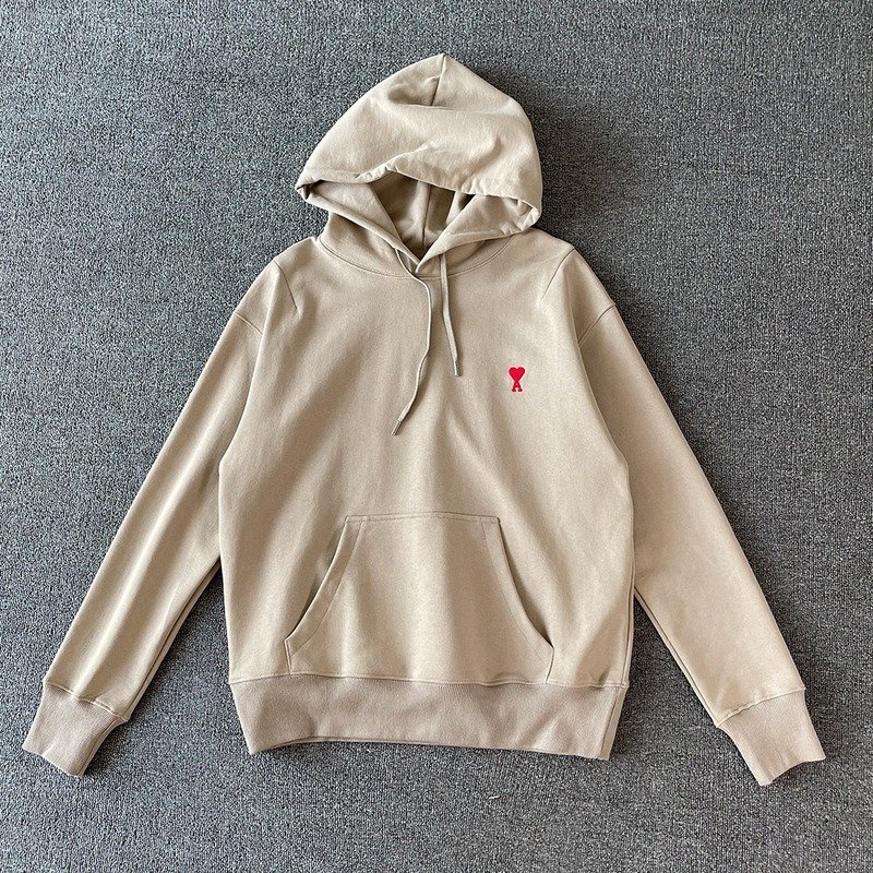 Худи Amiri Cotton With Small Red Letter Logo "Beige" фото № 8