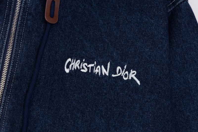 Толстовка Christian Dior White Logo «Dark Blue» фото № 4
