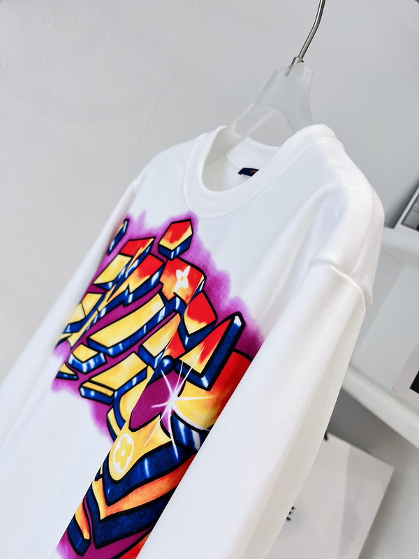 Свитшот Louis Vuitton Branded Graffiti "White" фото № 3
