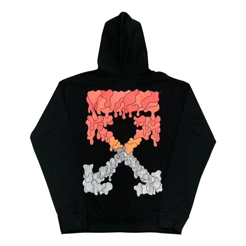 Худи OFF-White Orange And Gray Arrows "Black" фото № 2