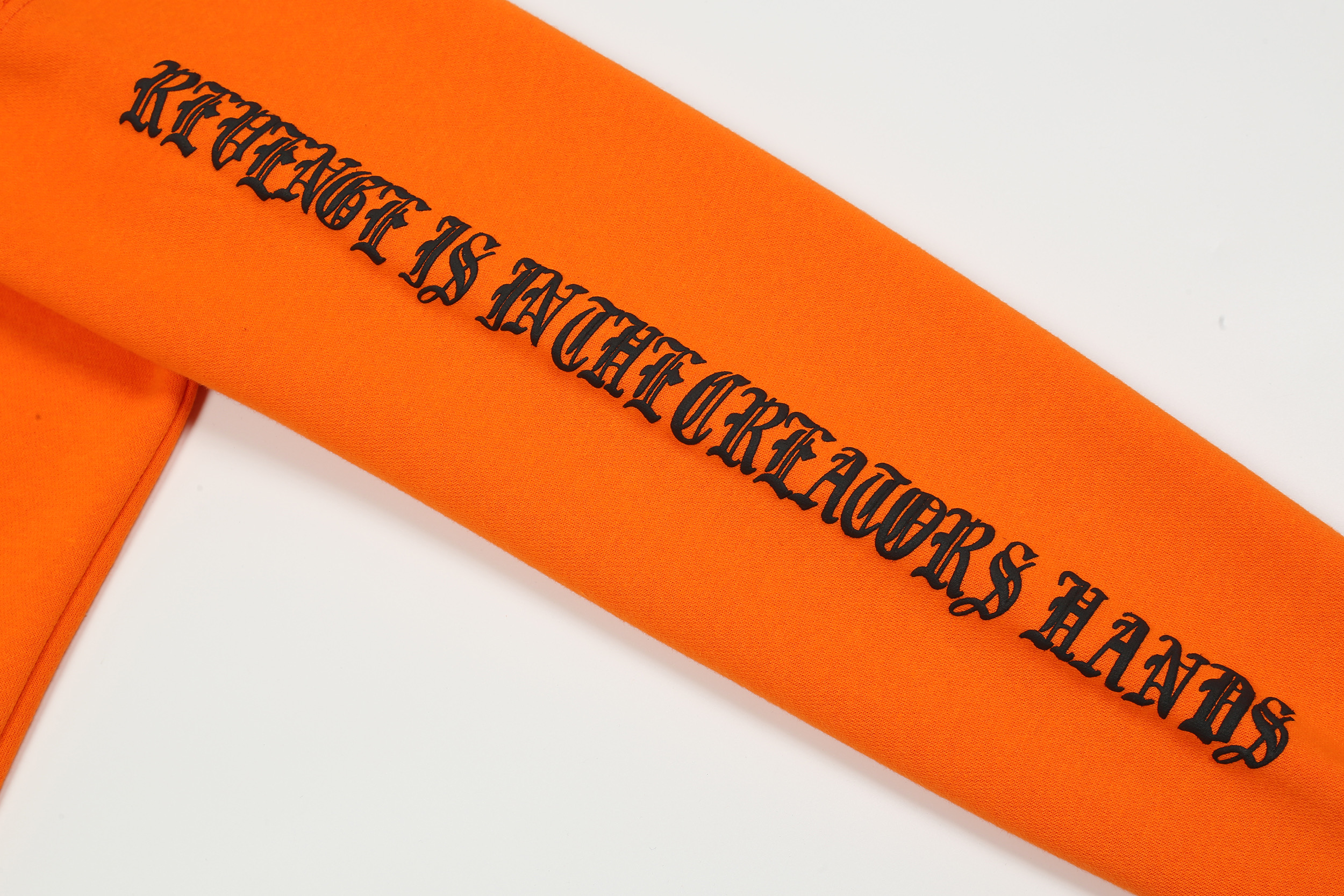 Худи Revenge Palm Print on Your Back "Orange" фото № 7