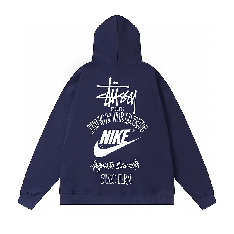 Худи Stussy X Nike The Wide World Tribe "Blue" фото № 2