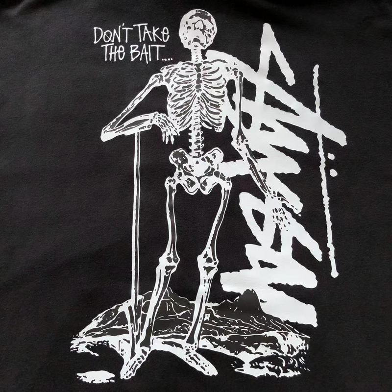 Худи Stussy Skeleton Leaning On Stick "Black" фото № 6