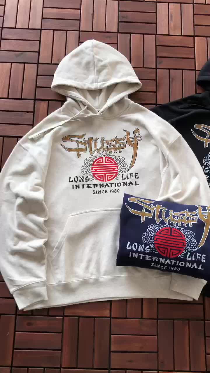 Худи Stussy Logo And Inscription In Japanese Style "White" фото № 4