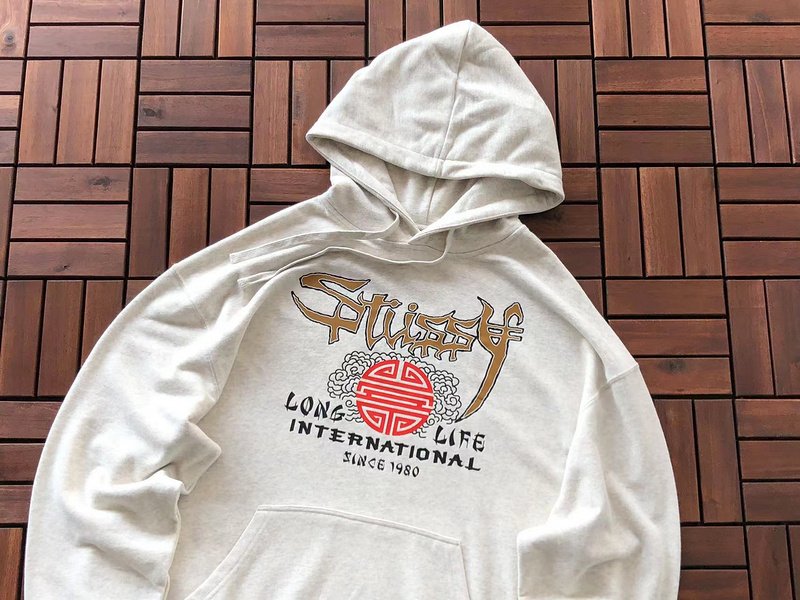 Худи Stussy Logo And Inscription In Japanese Style "White" фото № 2