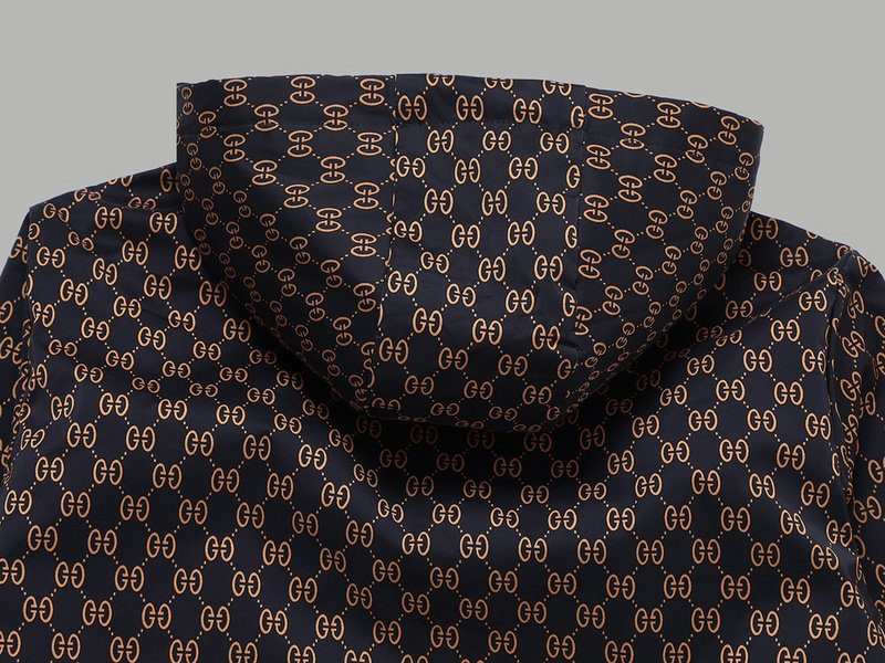 Ветровка Gucci With Print Of Many Letters G "Brown/Black" фото № 9