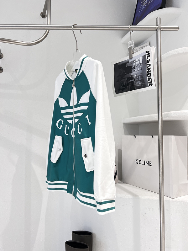Олимпийка Gucci X Adidas Big Logo "White/Turquoise" фото № 2