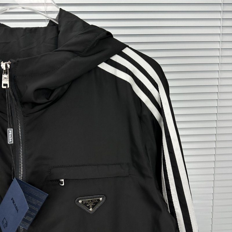 Ветровка Prada With White Stripes "Black" фото № 7