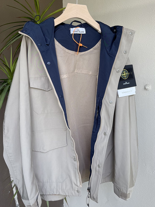 Ветровка Stone Island Riveted Sleeves "Gray" фото № 4