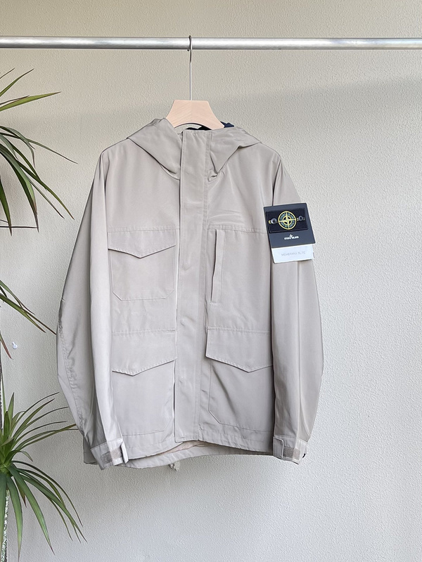 Ветровка Stone Island Riveted Sleeves "Gray" фото № 3