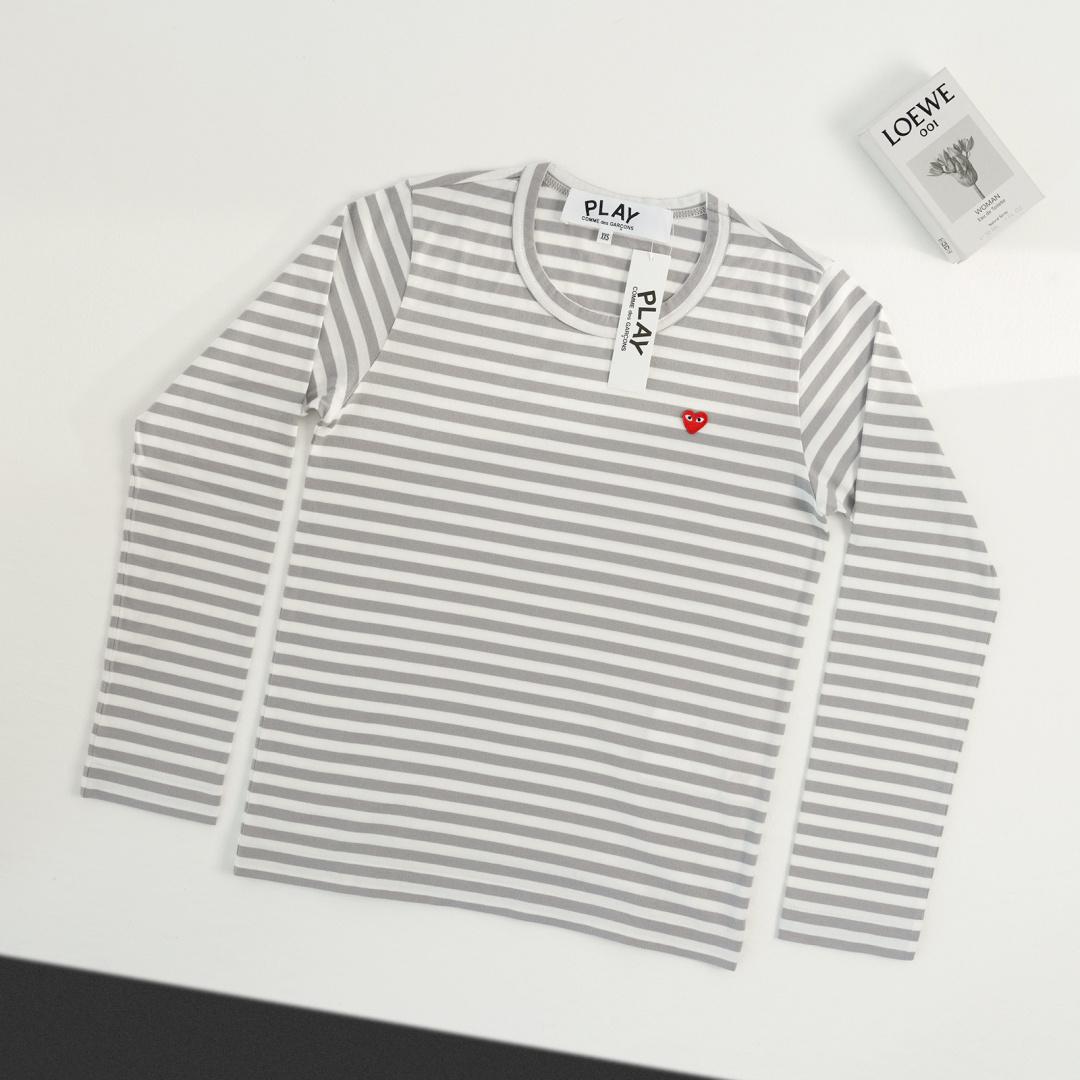 Лонгслив Comme des Garçons Red Logo Colors "Gray" фото № 2