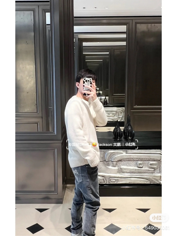 Лонгслив Dior Knitted "White" фото № 5