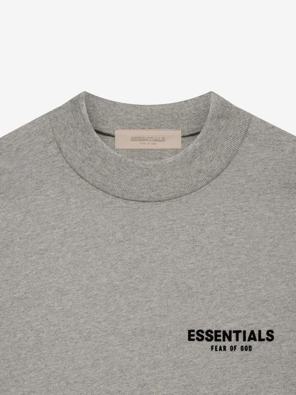 Лонгслив Fear Of God With Logo Essentials "Gray" фото № 2