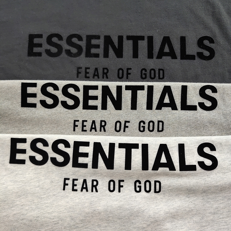 Лонгслив Fear Of God With Logo Essentials "Gray" фото № 5