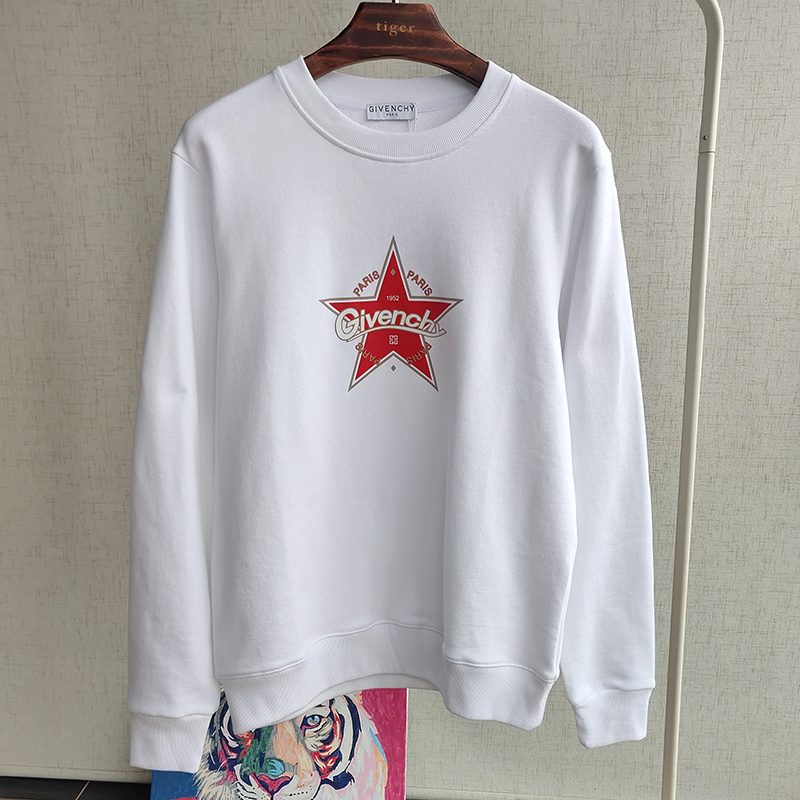 Лонгслив Givenchy Red Star "White" фото № 7