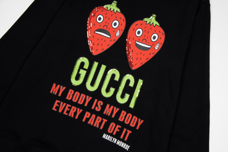 Лонгслив Gucci The Frightened Berry "Black" фото № 4