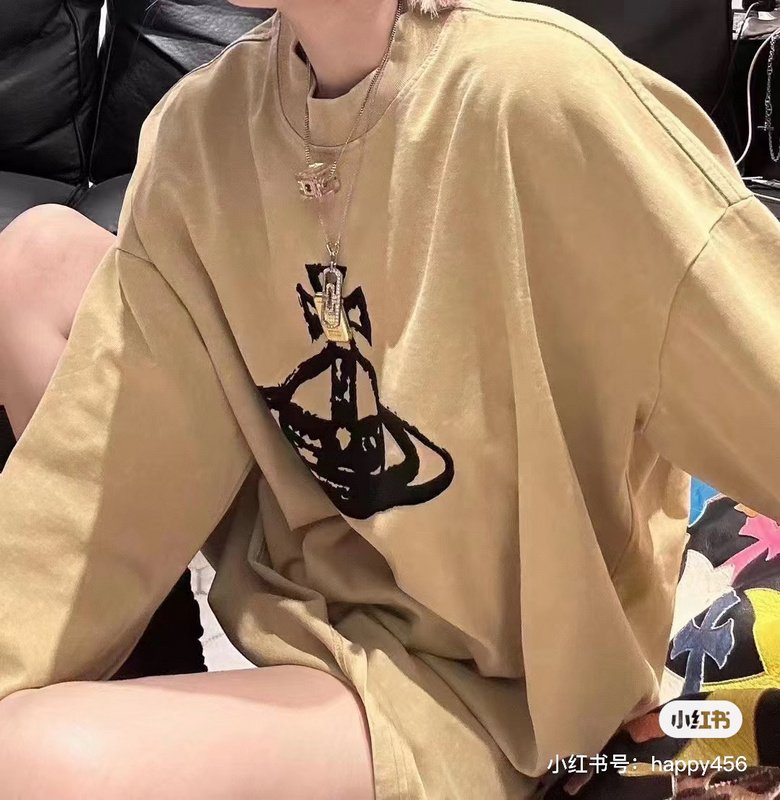 Лонгслив Vivienne Westwood Small Logo "Beige" фото № 6