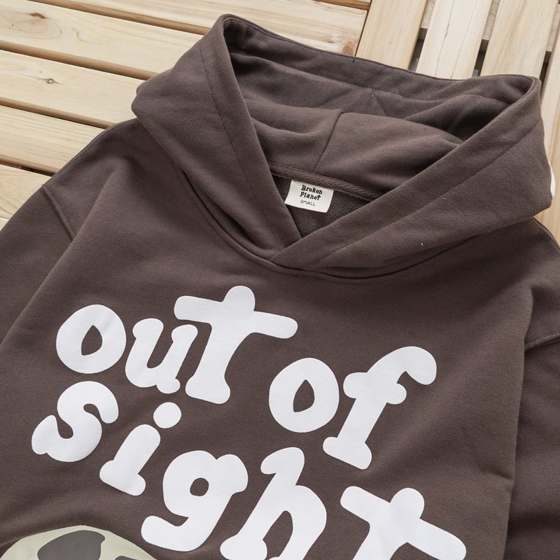 Худи Broken Planet Out Of Sight Stars On Hood And Sleeves "Brown" фото № 3