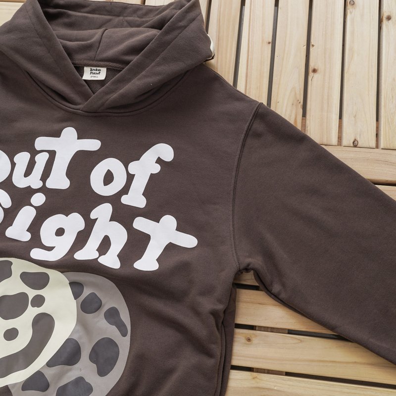 Худи Broken Planet Out Of Sight Stars On Hood And Sleeves "Brown" фото № 4
