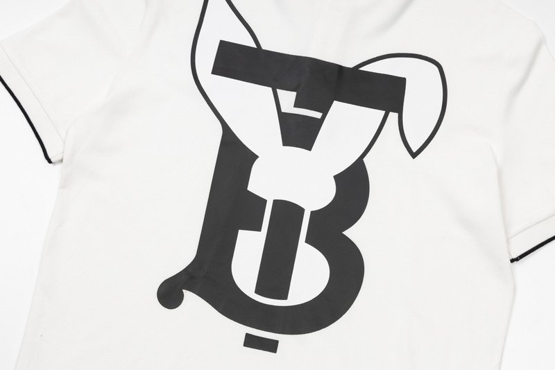 Поло Burberry With Logo Image "White" фото № 3