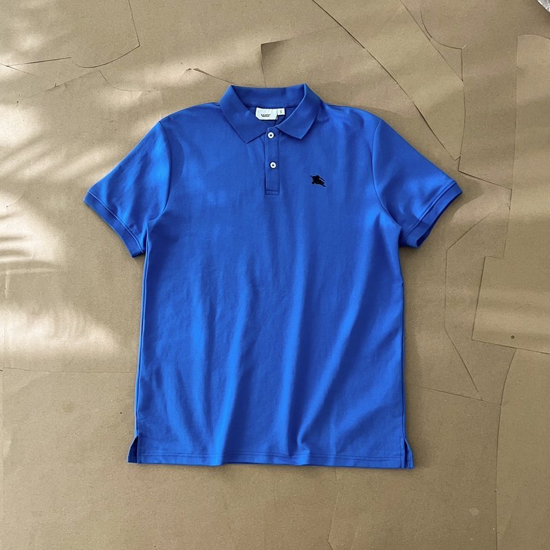 Поло Burberry With Black Logo "Blue" фото № 3