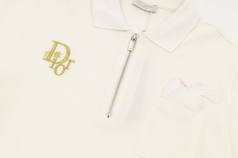 Поло Dior Soft Ears ZIP "White" фото № 5