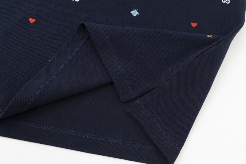 Поло Gucci Hearts Stars Flowers "Blue/Black" фото № 2