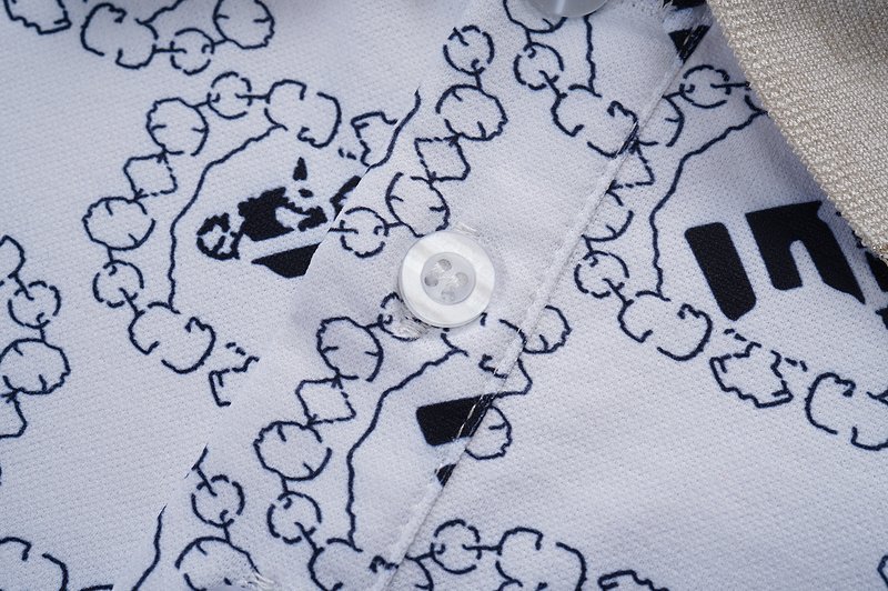 Поло Gucci Print Of Squares With An Image "White/Blue" фото № 8