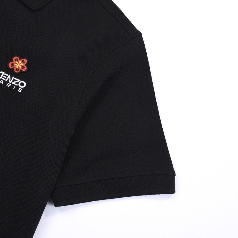 Поло Kenzo Small Logo And Flower "Black" фото № 4