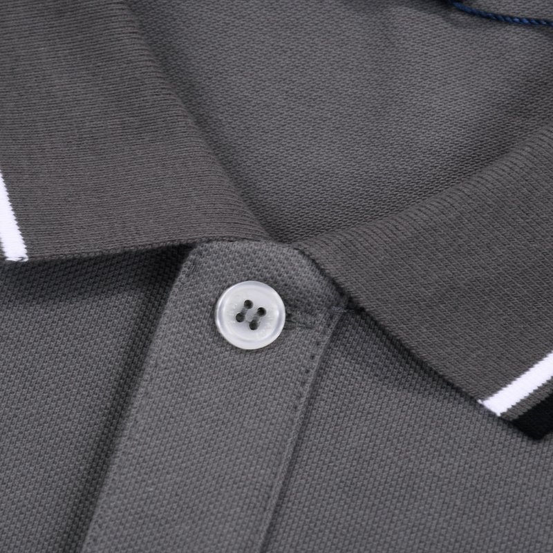 Поло Prada With Black Text Stripe "Gray" фото № 3