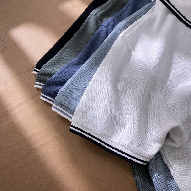 Поло Stone Island With Edging And Black Logo "White" фото № 3