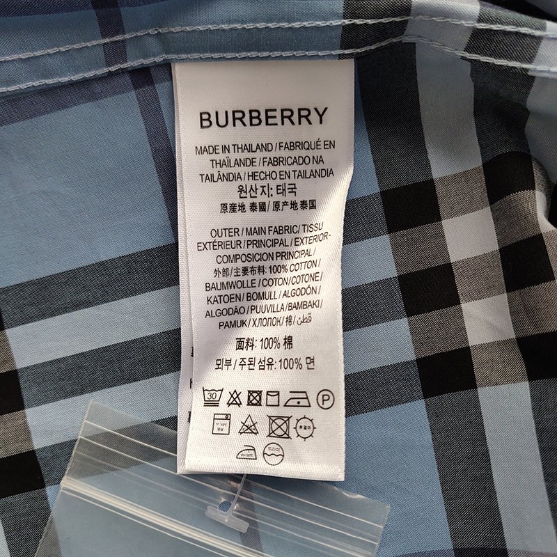 Рубашка Burberry Cotton "Blue" фото № 2
