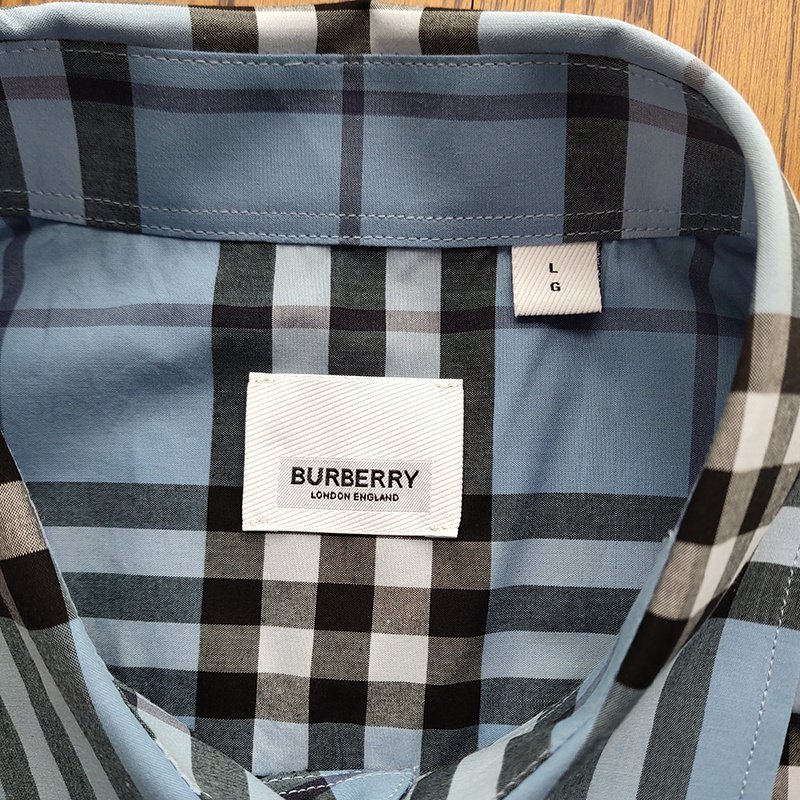 Рубашка Burberry Cotton "Blue" фото № 3