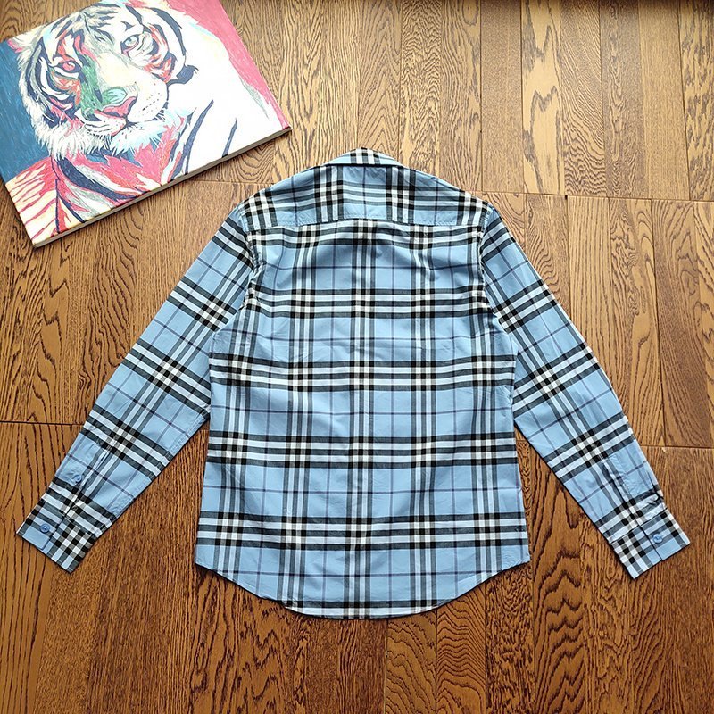 Рубашка Burberry Cotton "Blue" фото № 6