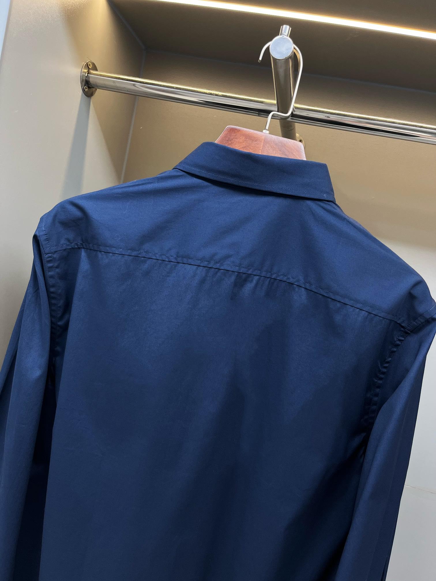 Рубашка Burberry Clear Frontisde Print Horse And Warrior "Navy Blue" фото № 7