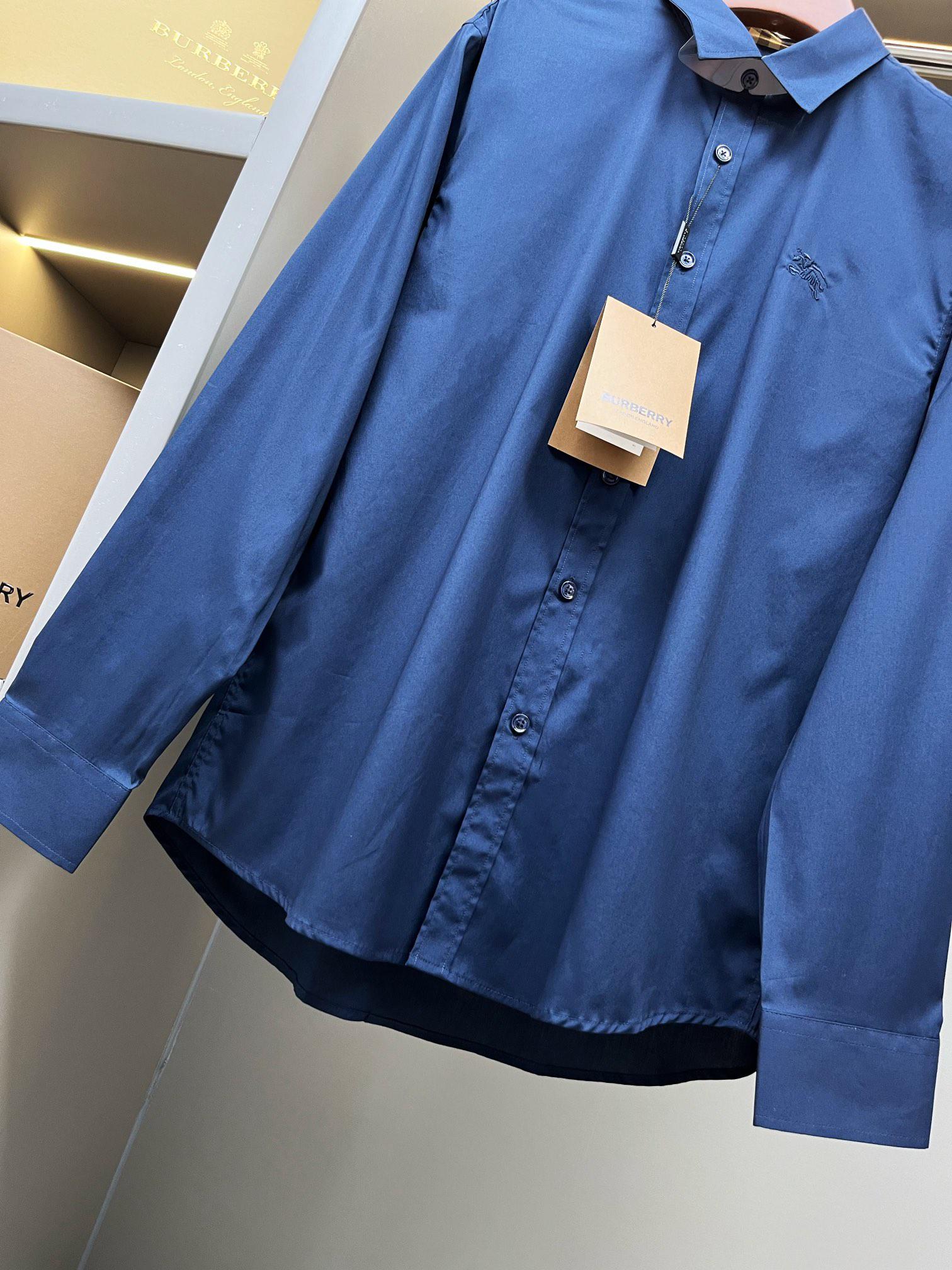 Рубашка Burberry Clear Frontisde Print Horse And Warrior "Navy Blue" фото № 5