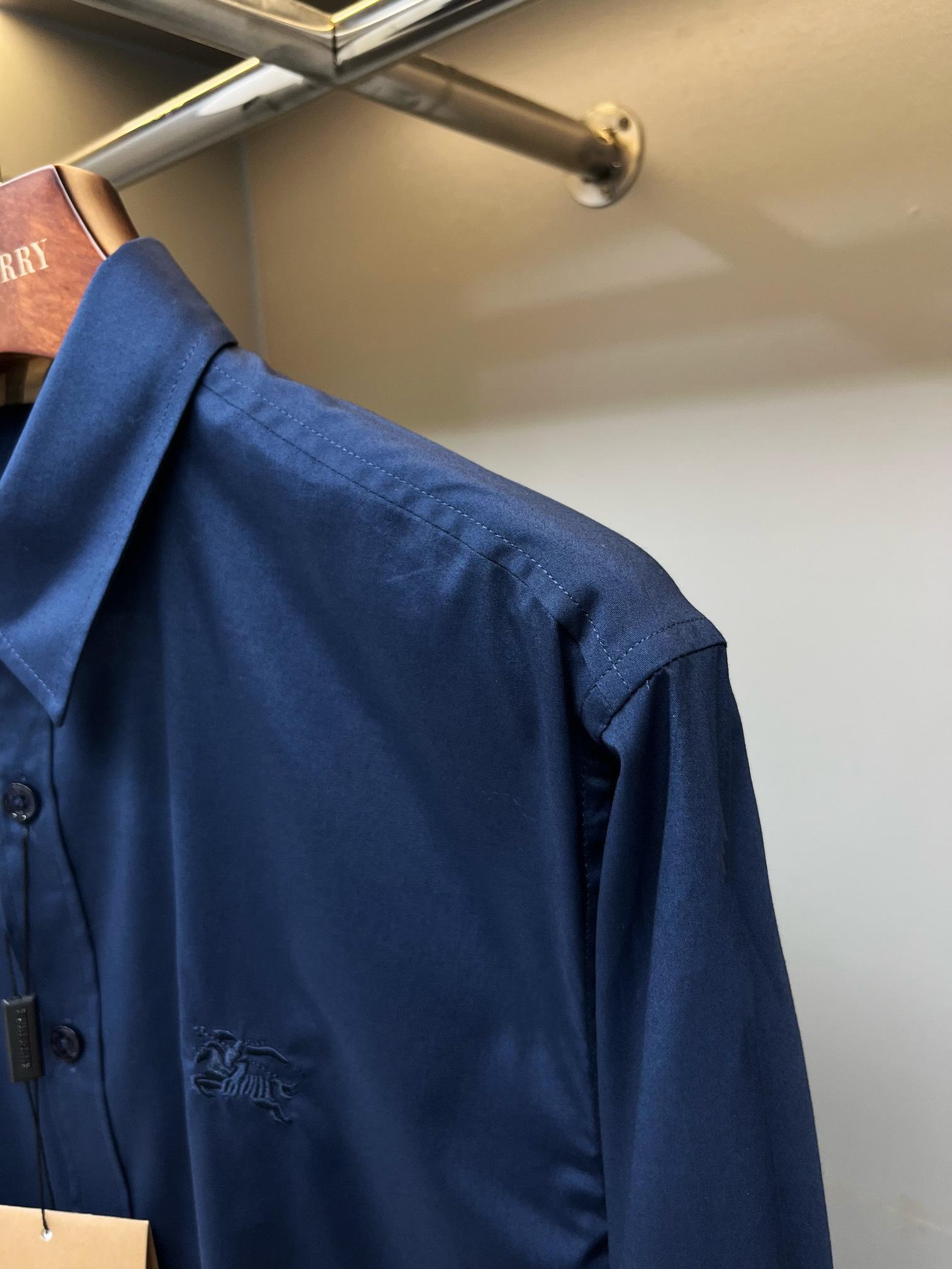 Рубашка Burberry Clear Frontisde Print Horse And Warrior "Navy Blue" фото № 4