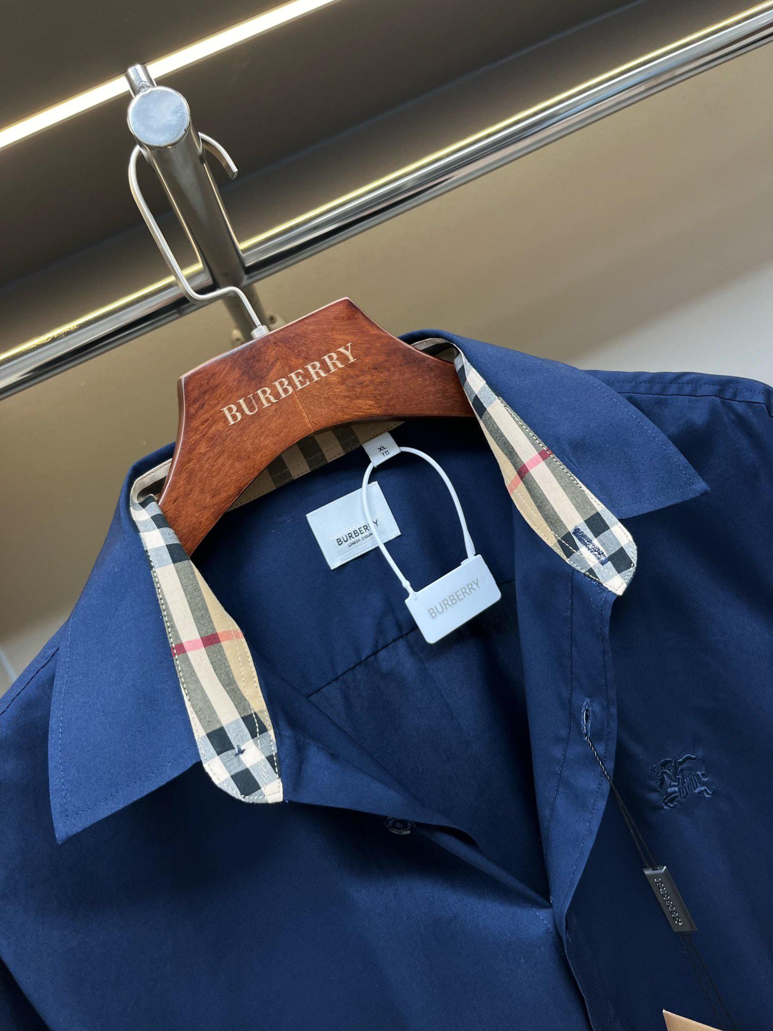 Рубашка Burberry Clear Frontisde Print Horse And Warrior "Navy Blue" фото № 3