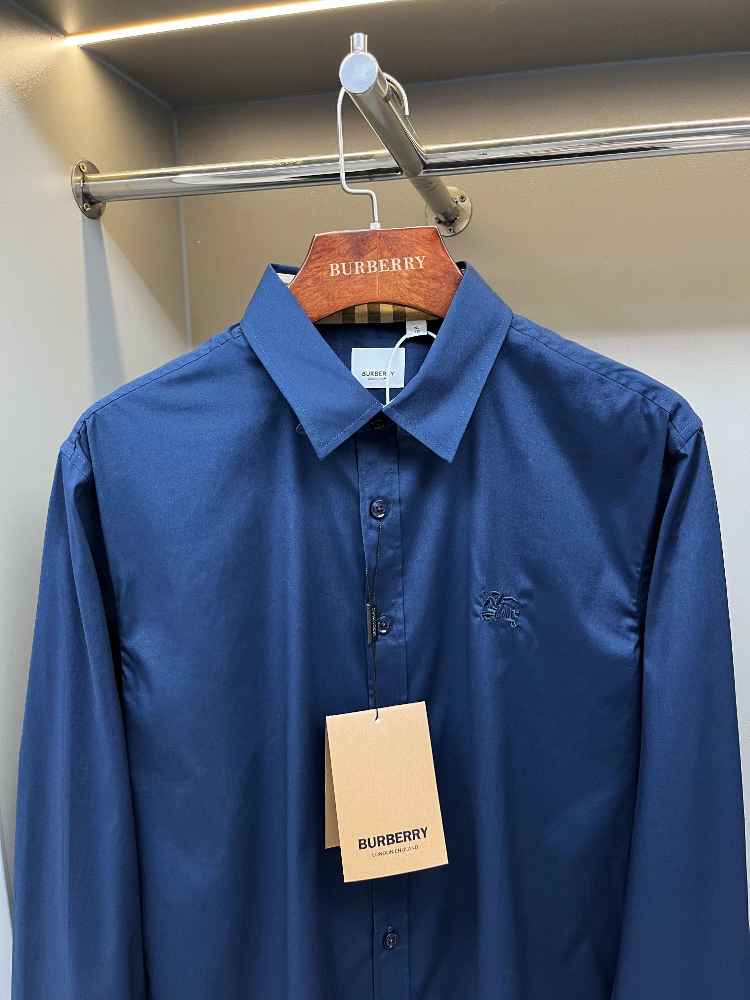 Рубашка Burberry Clear Frontisde Print Horse And Warrior "Navy Blue" фото № 2